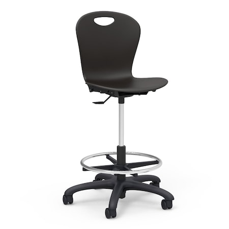 Virco ZUMA Series Lab Stool - Black Seat ZLAB